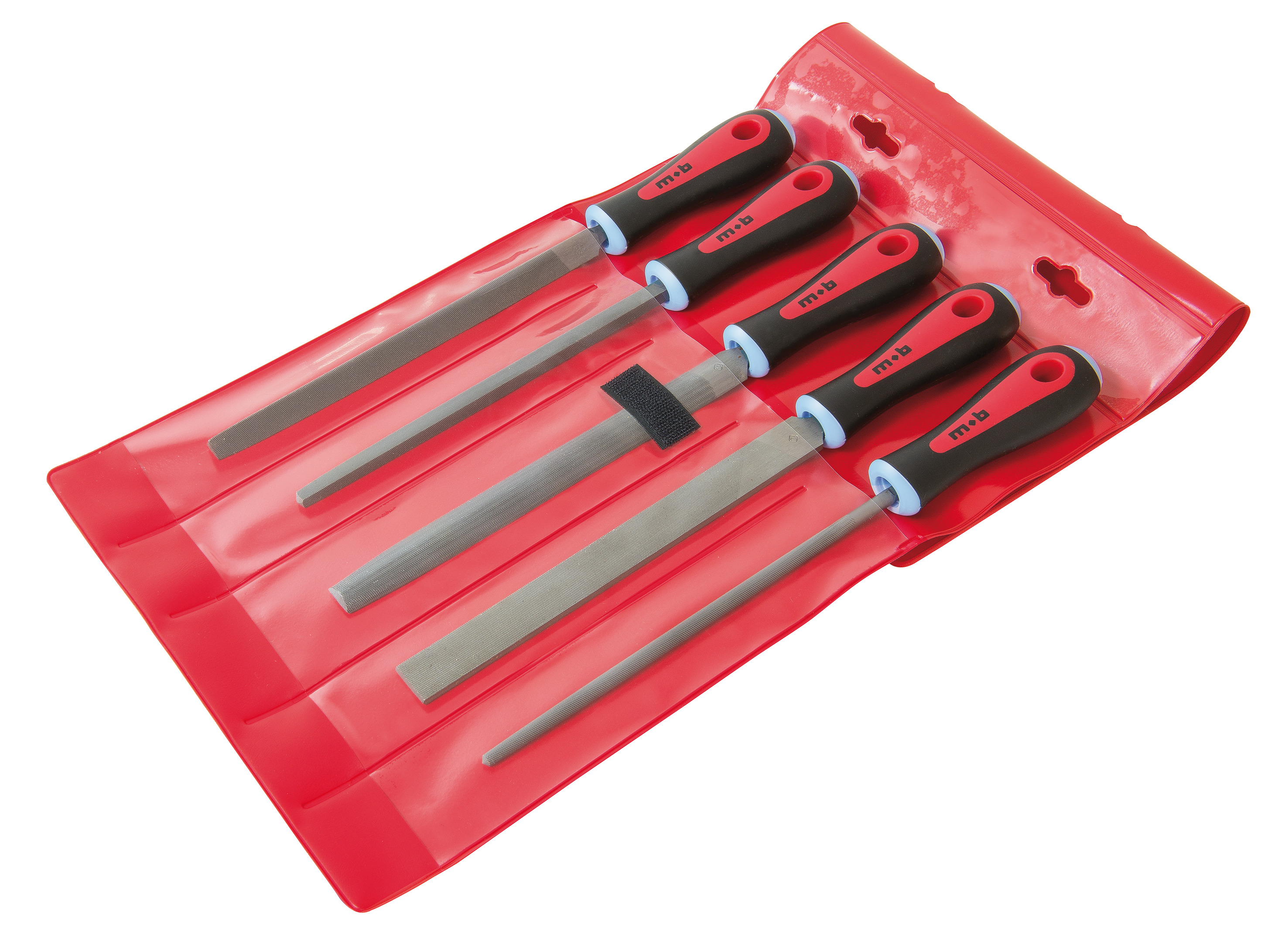 WERKSTATTFEILENSATZ - 5-TEILIG MIT 2-KOMPONENTENHEFT