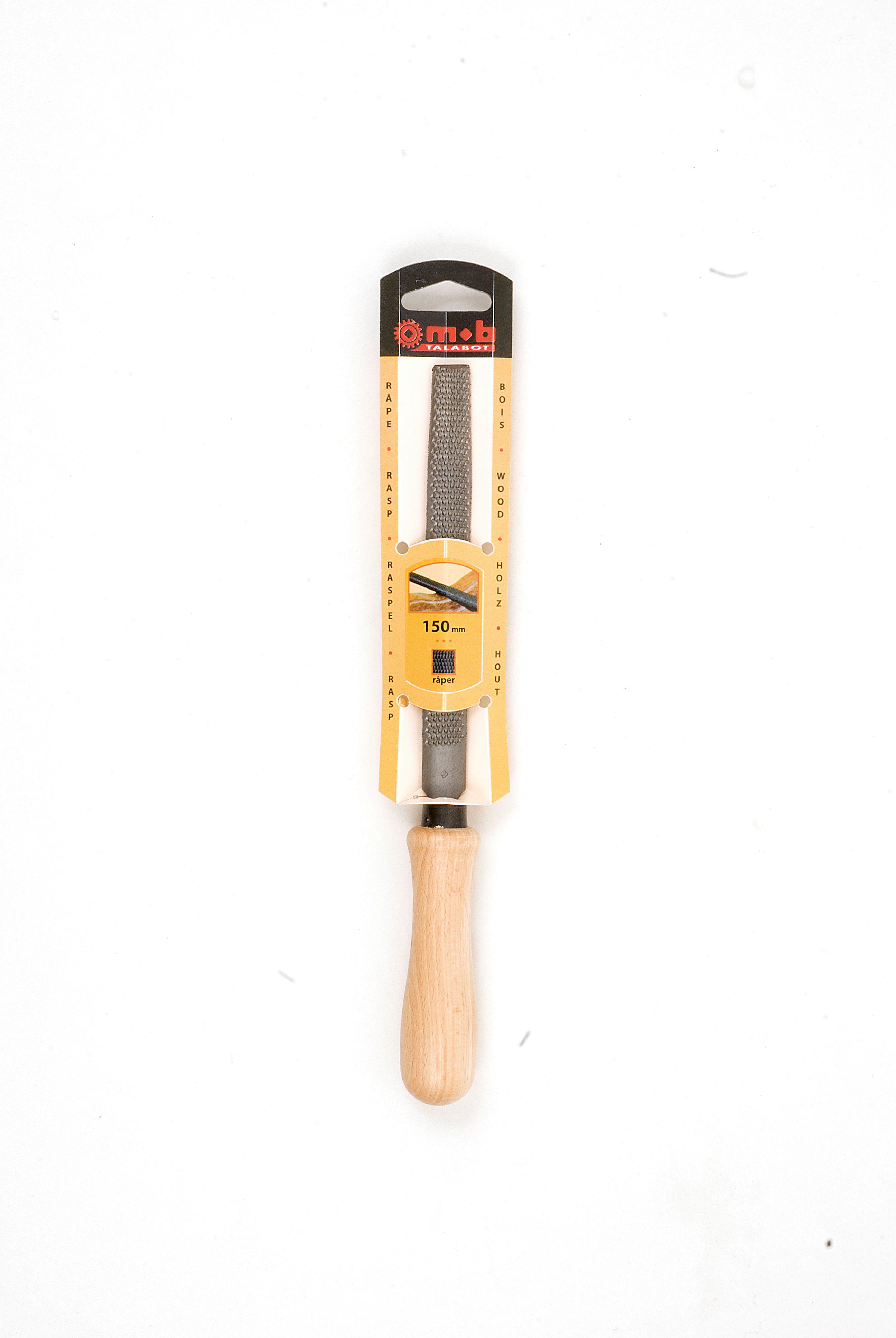 HALF-ROUND RASP WOODEN HANDLE