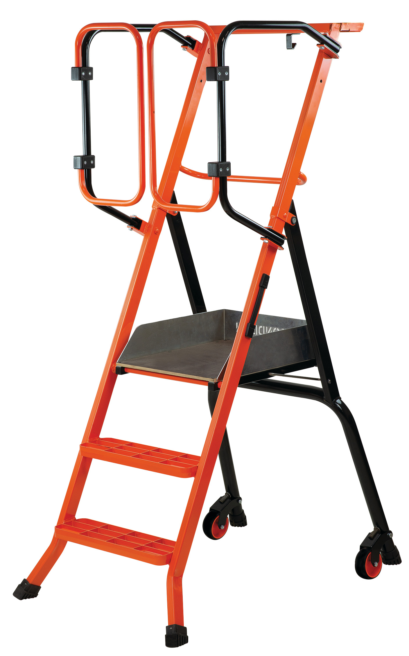 GESICHERTE TRITTLEITER ALUMINIUM GARDIA  70CM