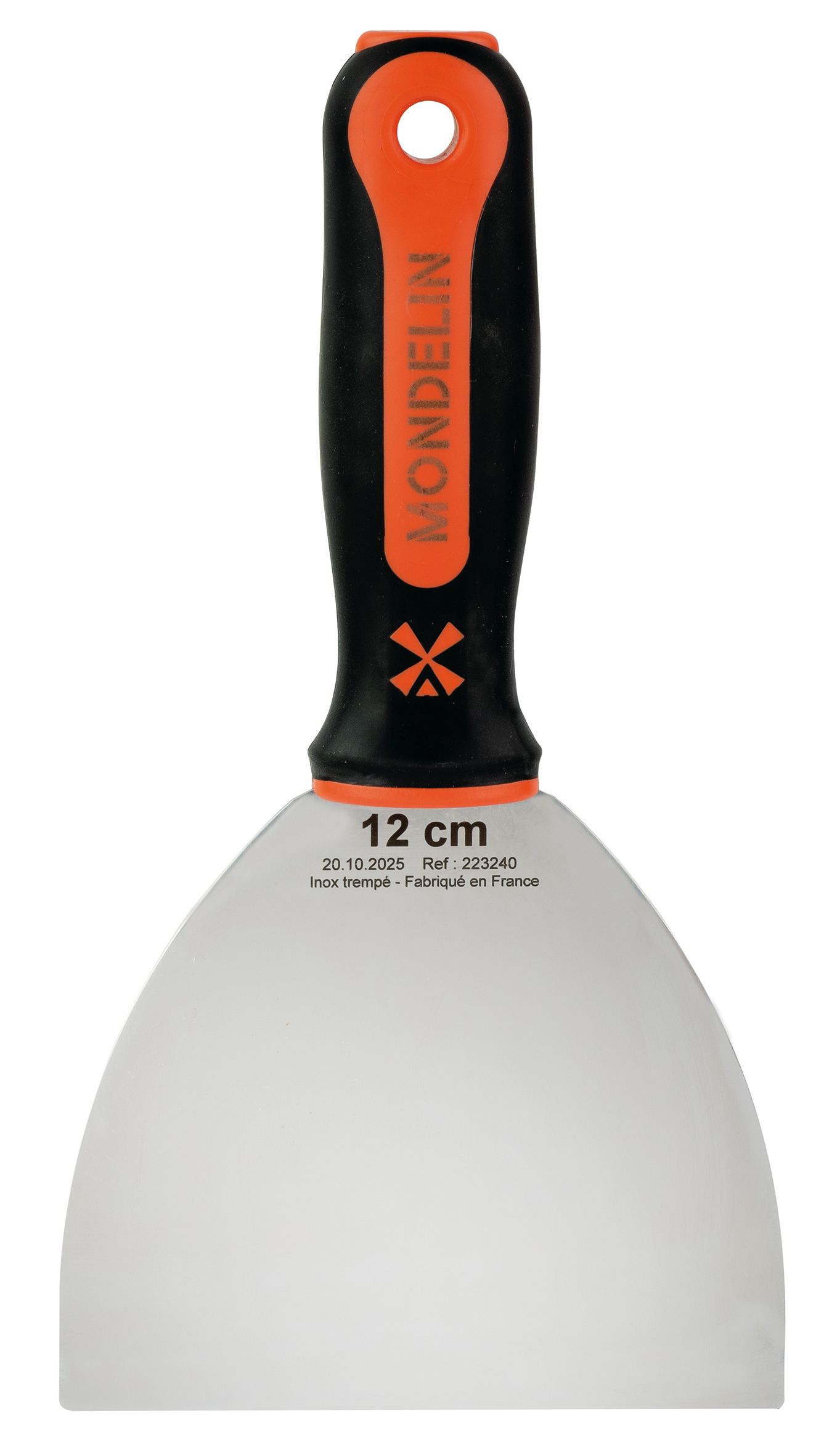 SPATULE DE PEINTRE TYPE AMÉRICAIN  INOX MANCHE BI-MATIÈRE TOUCHER “SOFT”