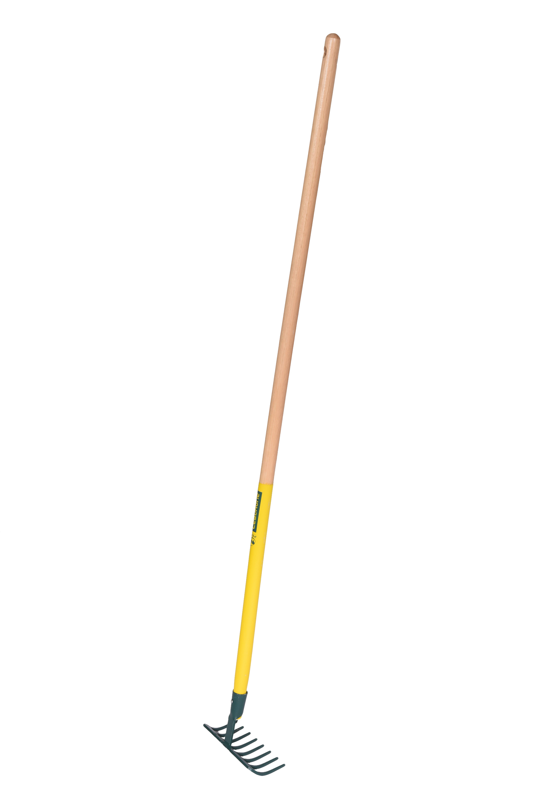 Ladies' forged rake 8 tines, 100% PEFC certified wooden 130 cm handle