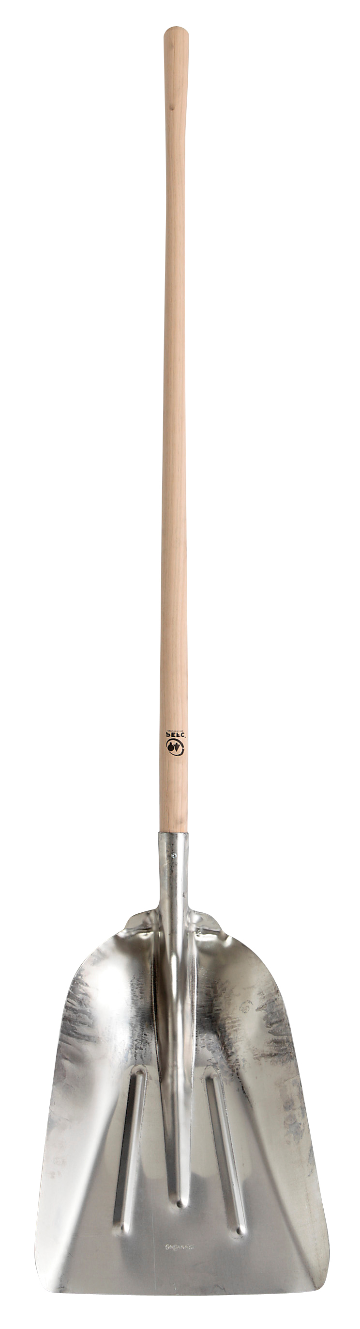 Large size aluminium shovel, 100% PEFC certified wooden 130 cm handle