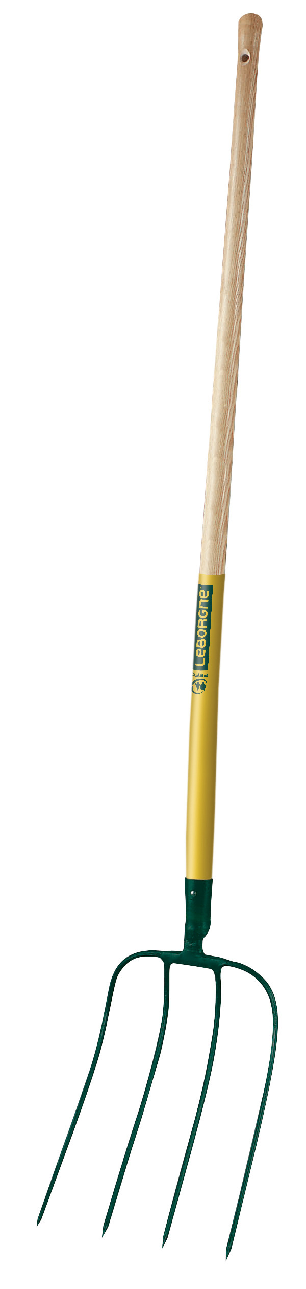 Loading fork with socket 4 prongs, 100% PEFC certified wooden 130 cm handle