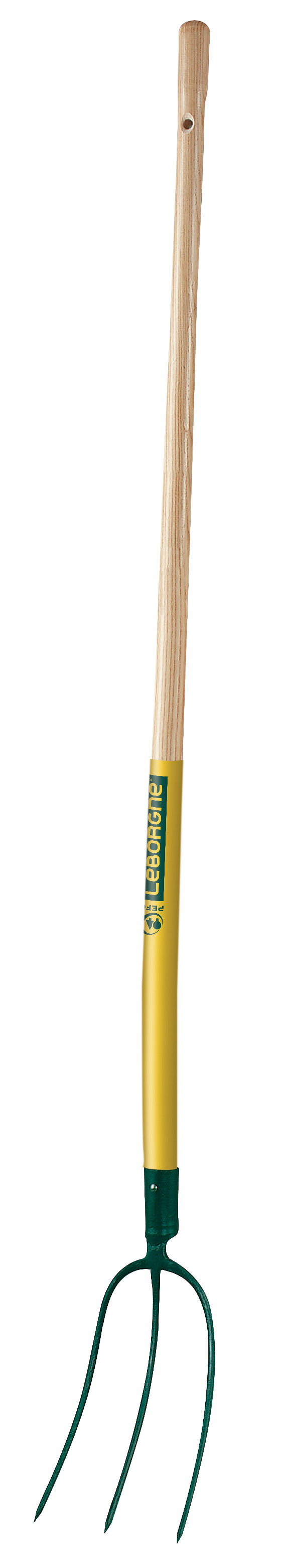 Hay forks with socket sleeve 3 prongs, 100% PEFC certified wooden 130 cm handle