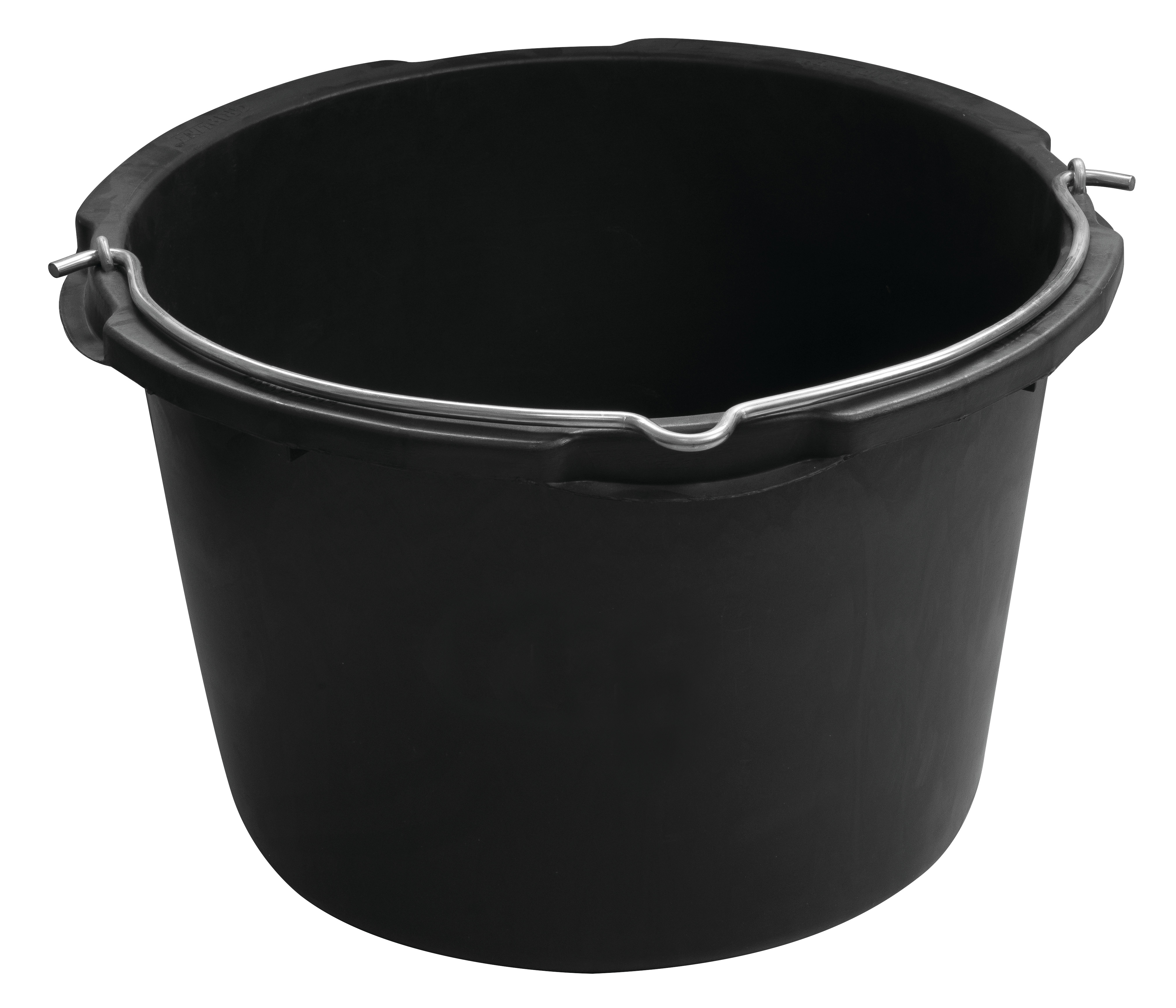 BAC ROND EN POLYÉTHYLÈNE NOIR 40 LITRES MIT GRIFF