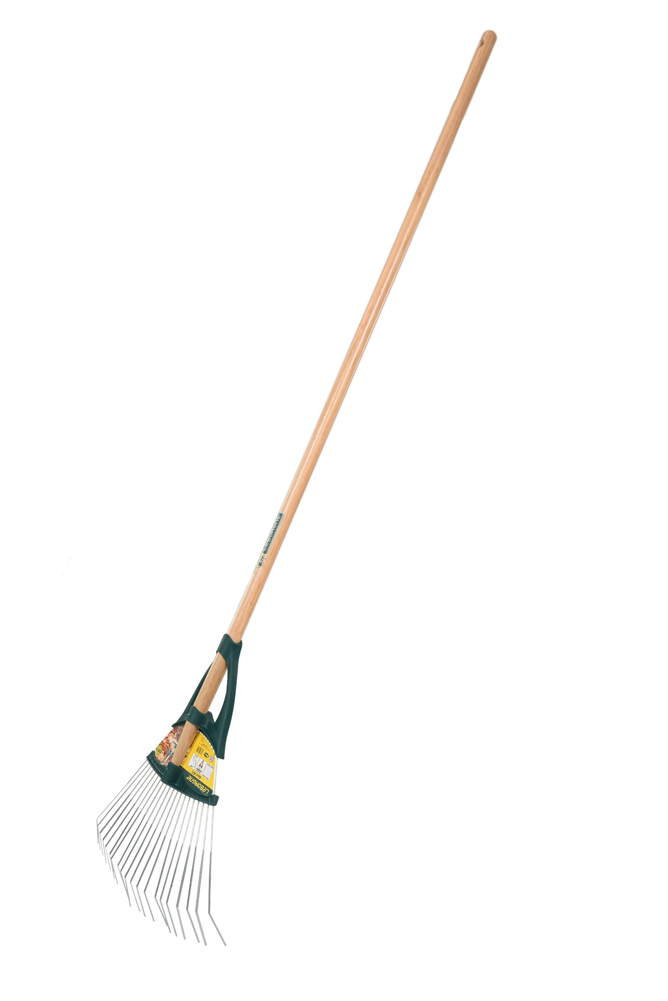 Xfil lawn rake flat wire, 100% PEFC certified wooden 150 cm handle