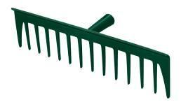 Batipro rake 14 straight tines without handle