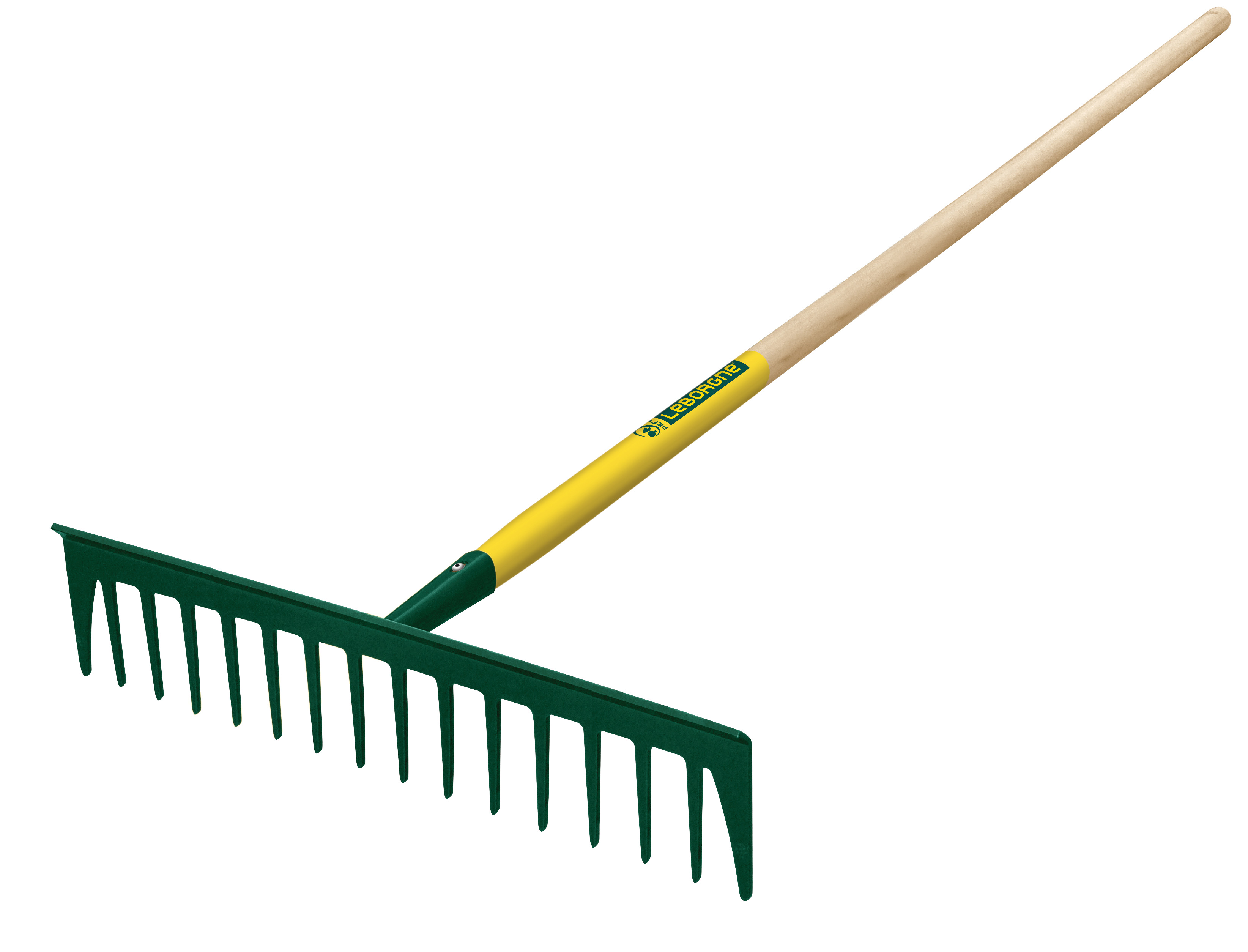 Batipro rake 16 straight tines, 100% PEFC certified wooden 150 cm handle