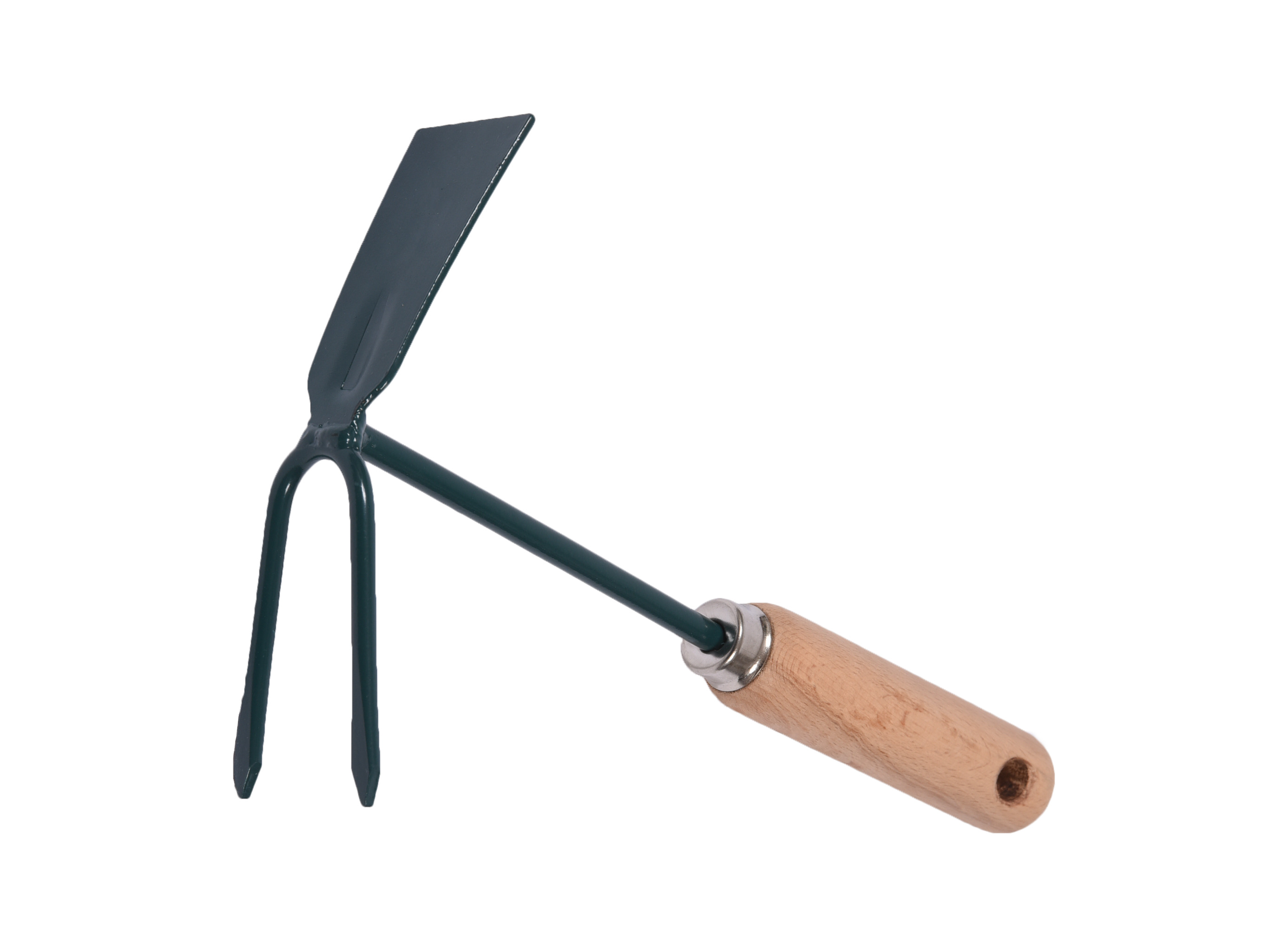 Small combined hoe and fork