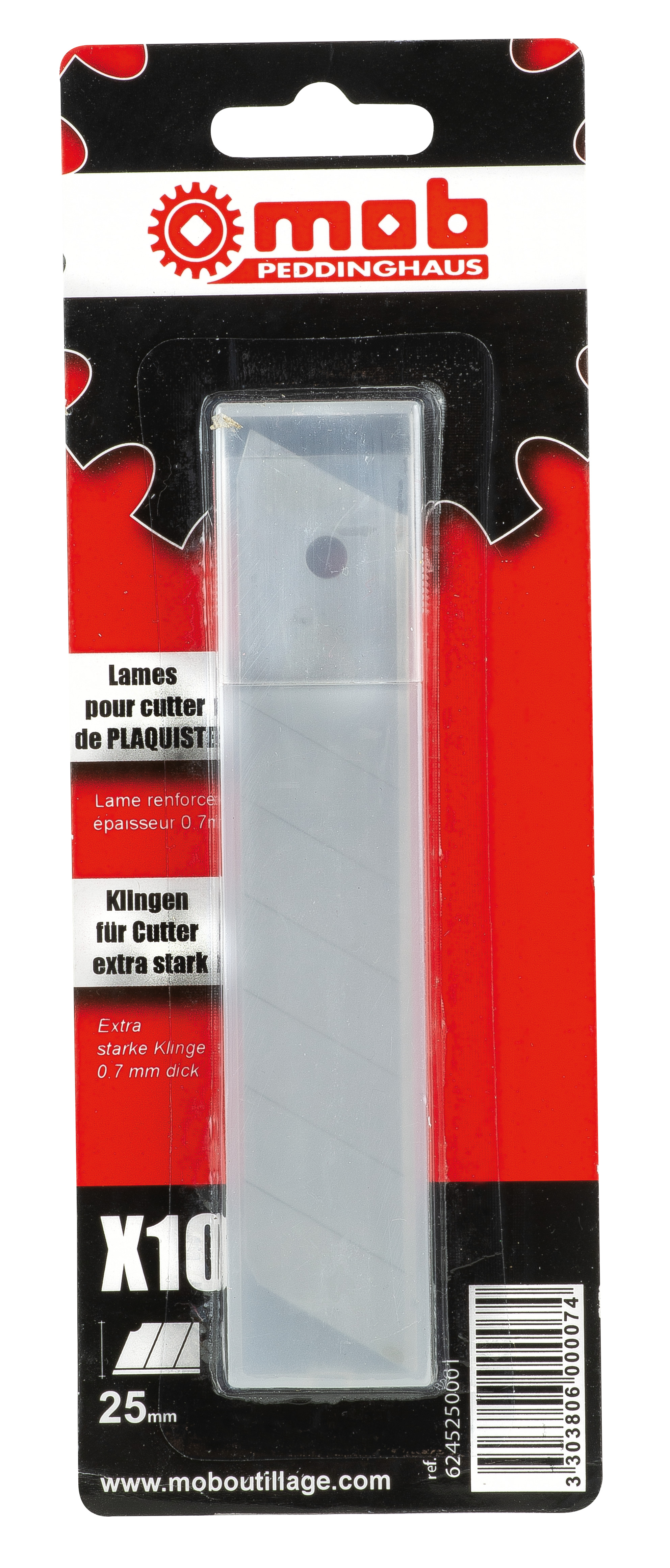 10 ERSATZKLINGEN 'EXTRA STARK' 25 MM - AUF BLISTER