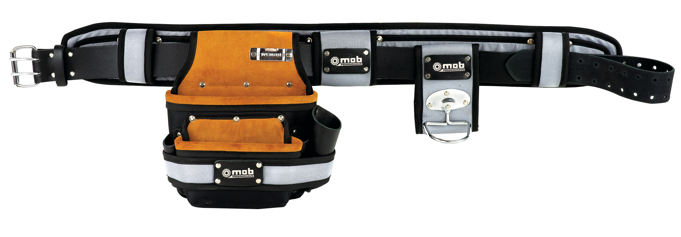 WERKZEUGGÜRTEL MIT LEDERTASCHE UND HAMMERHALTER