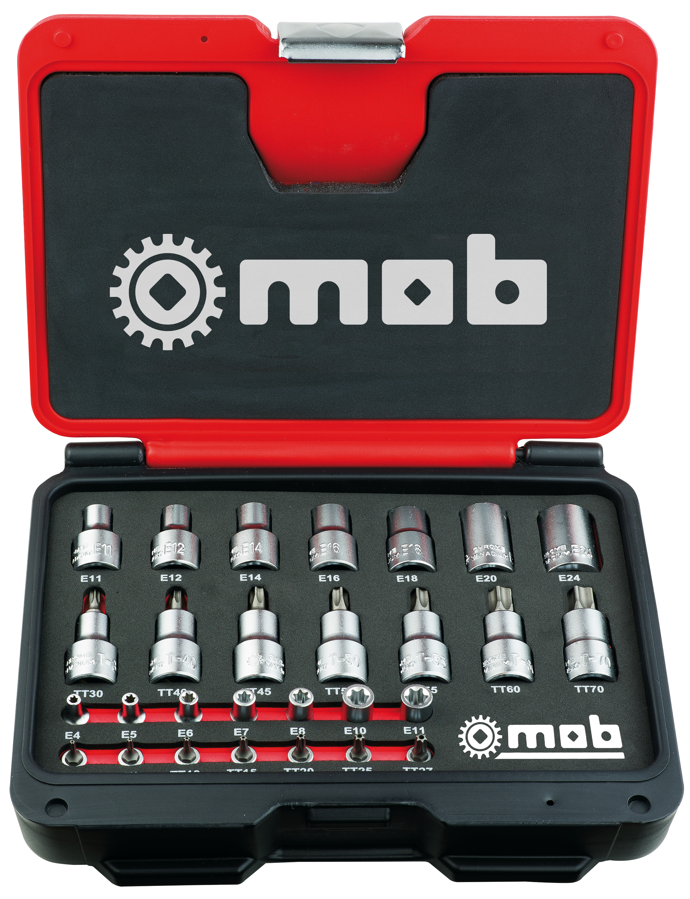 FUSION BOX - STECKSCHLÜSSELSATZ 'TORX' - 1/4'' UND 1/2'' TAMPER TORX-EINSÄTZE - 28-TEILIG 