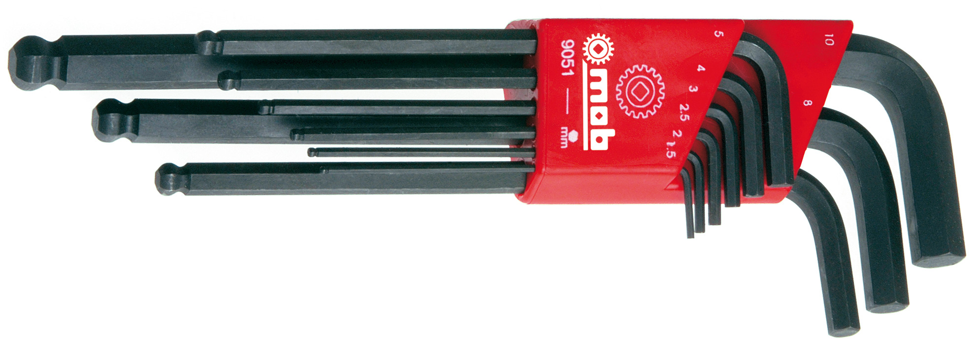 STIFTSCHLÜSSELSATZ - SECHSKANT, MIT KUGELKOPF, LANG, 9-TEILIG