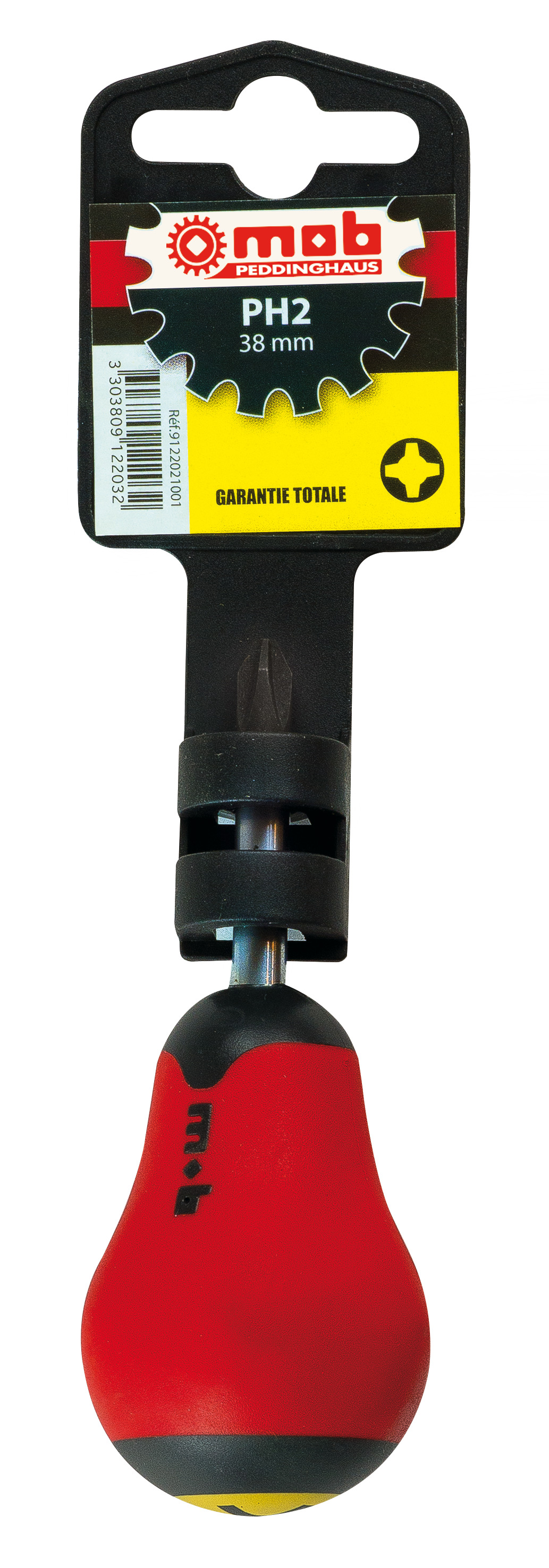 SCHRAUBENDREHER FÜR PHILLIPS-SCHRAUBEN, EXTRA KURZ, AUF BLISTER