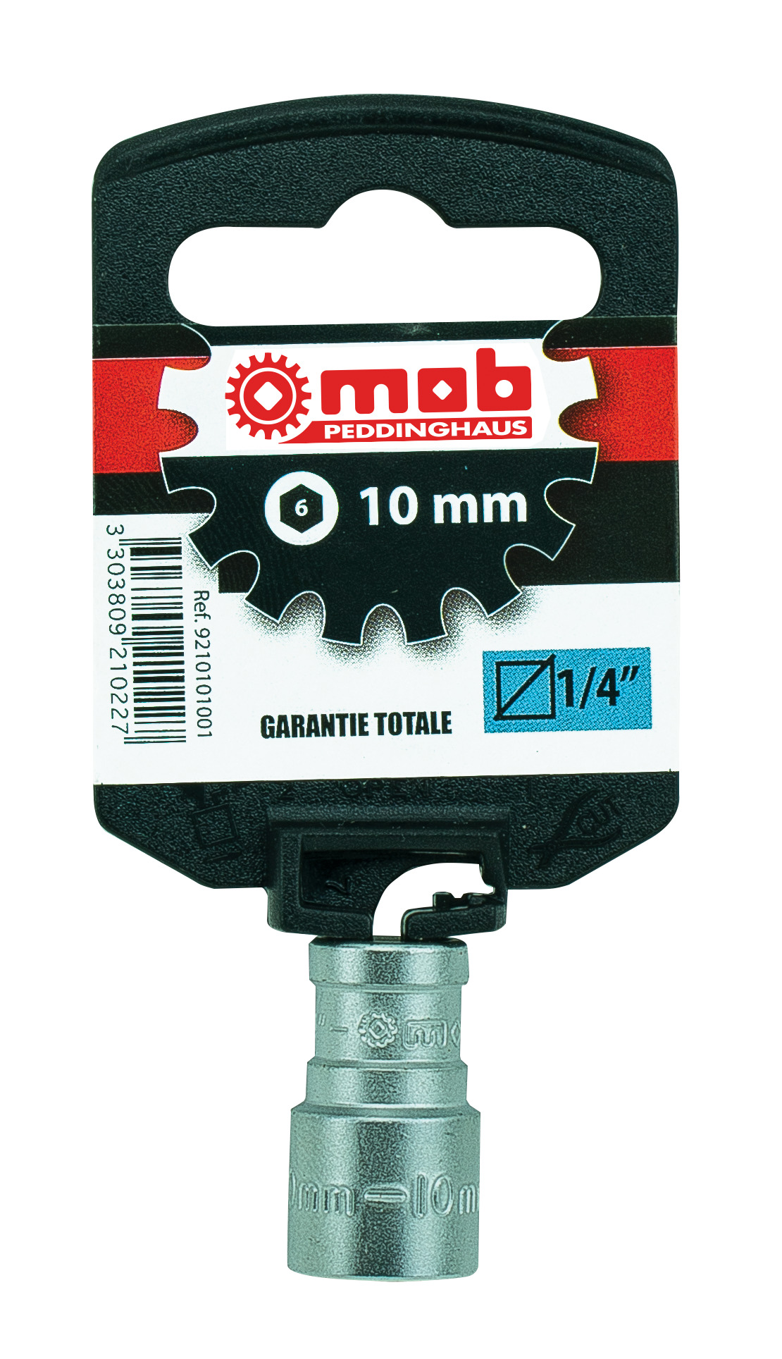 6-POINT SOCKET, 1/4'' ON CARD