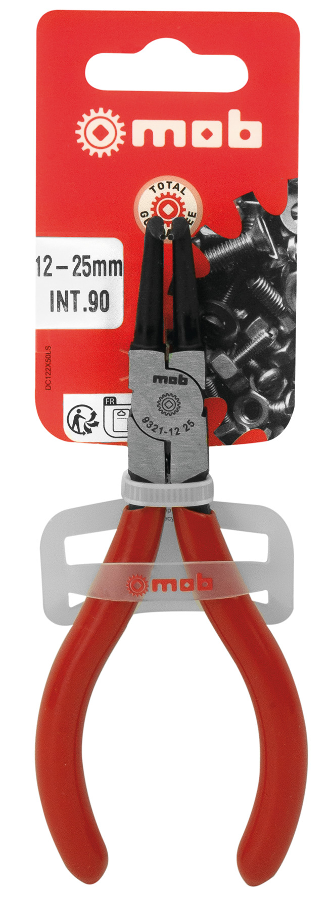 SICHERUNGSRINGZANGE, ABGEWINKELT FÜR INNENRING, AUF BLISTER