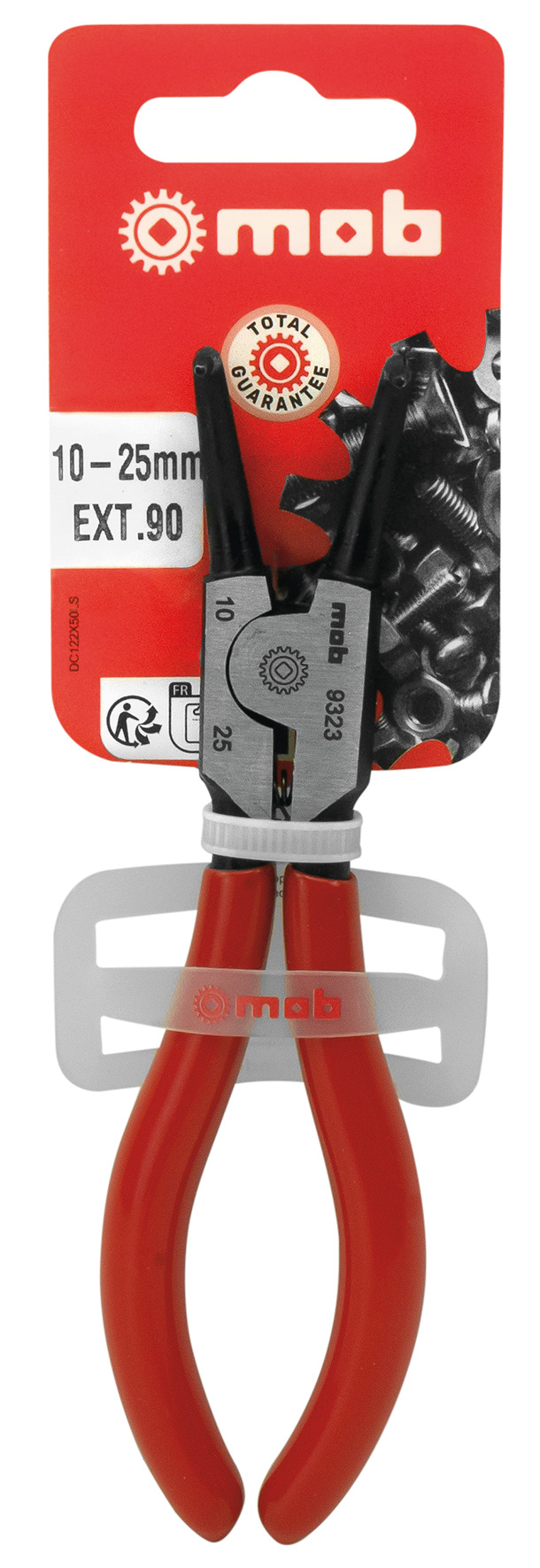 SICHERUNGSRINGZANGE, ABGEWINKELT FÜR AUSSENRING, AUF BLISTER