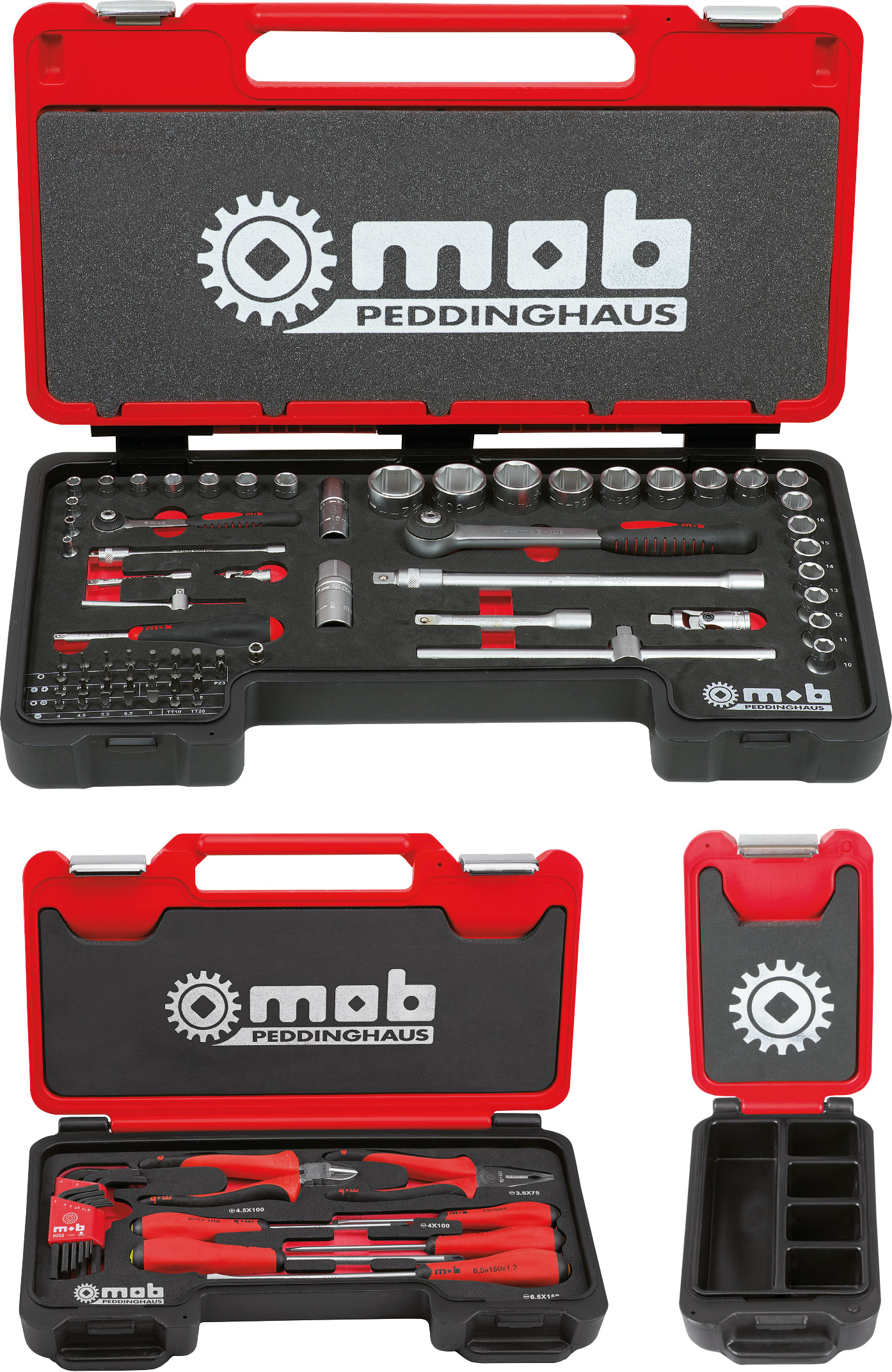 CARGO FUSION BOX 1/4 + 1/2 + PLIERS SCREWDRIVERS + 86-TEILIG