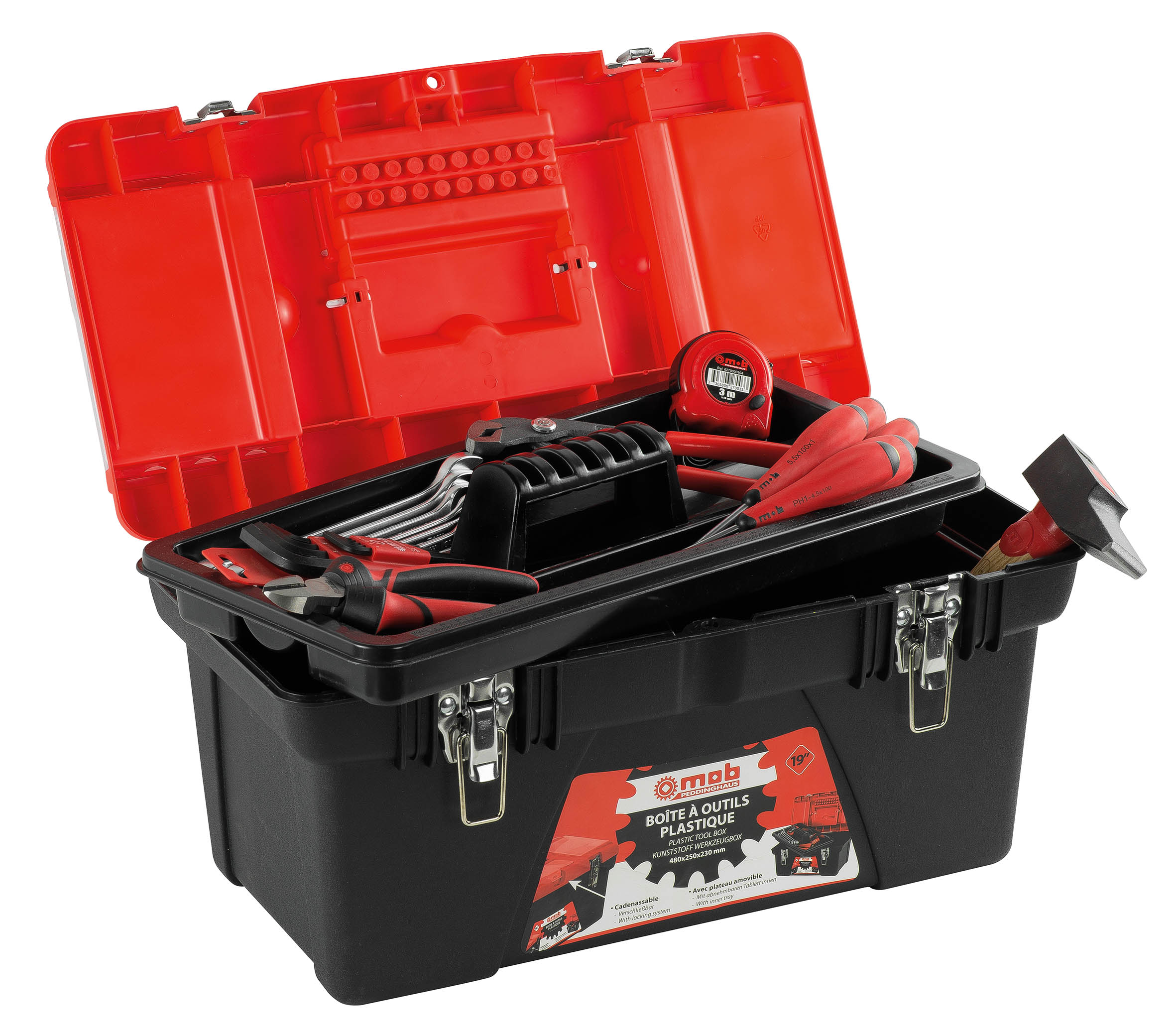 WERKZEUGKOFFER - KUNSTSTOFF, 25-TEILIG