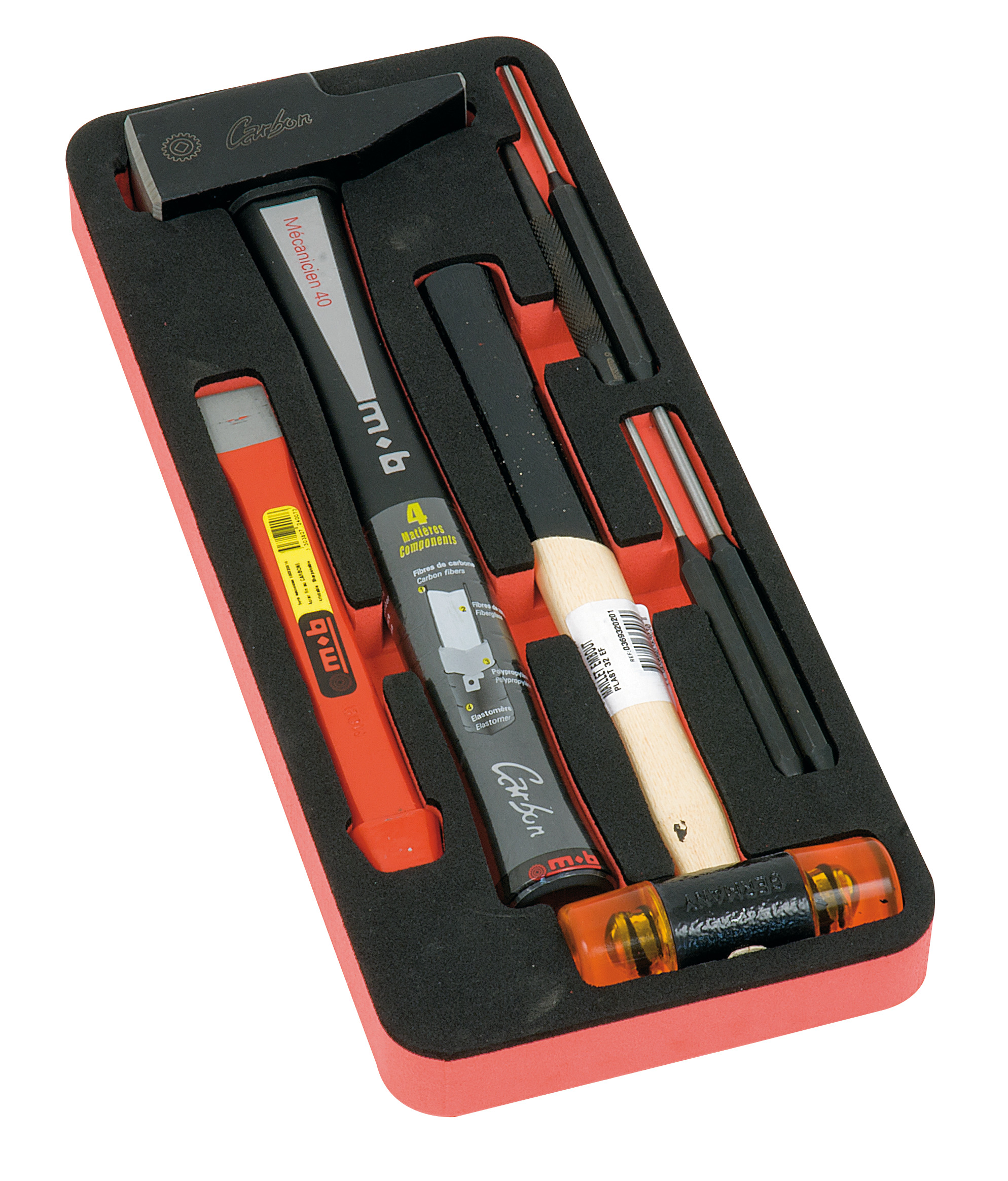 SCHAUMSTOFFMODUL MIT SCHLAGWERKZEUGEN