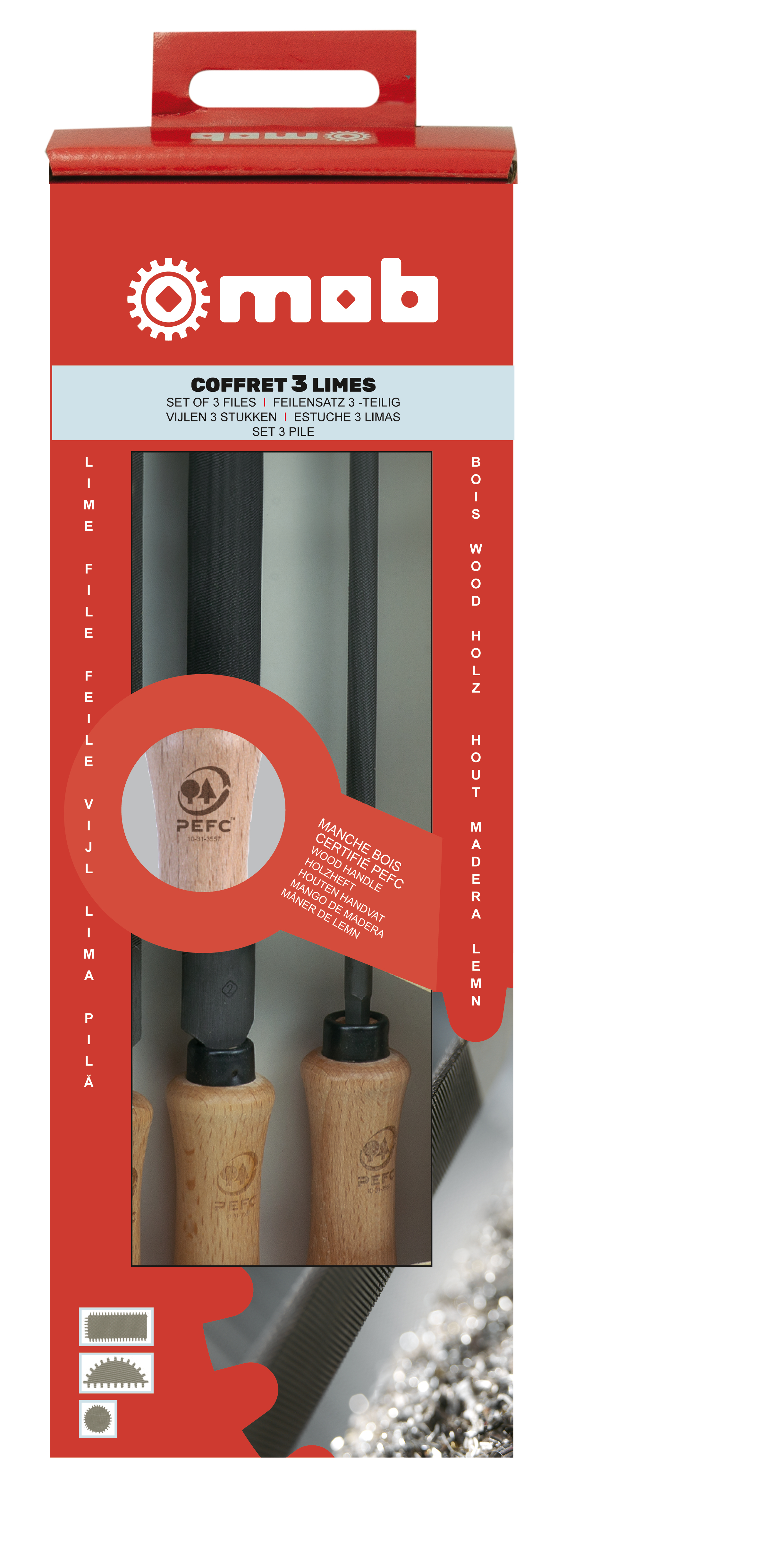 FEILENSATZ 3 TLG - HOLZHEFT